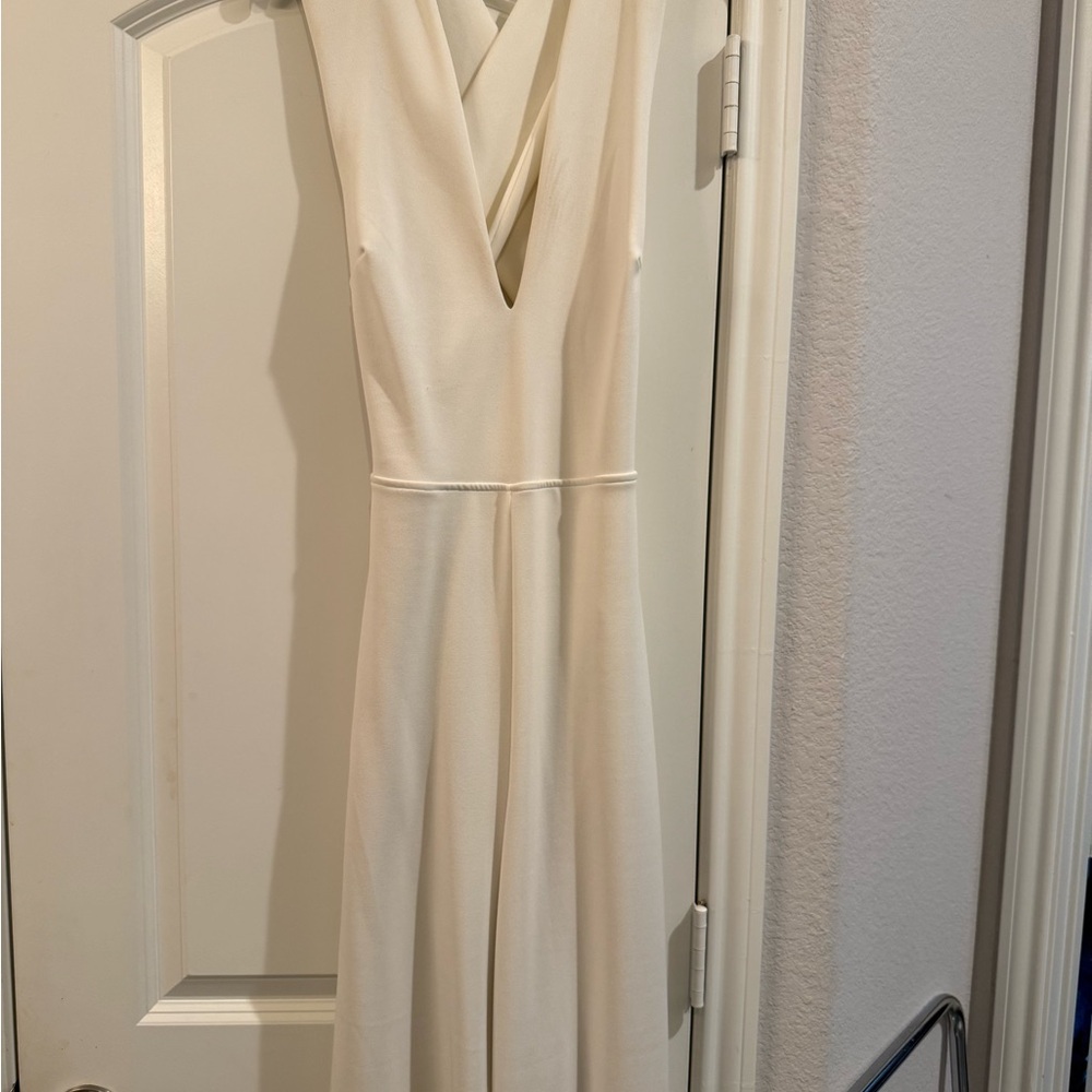 Lulu's Cream Backless Jumpsuit